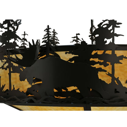 Meyda Tiffany Moose at Dusk 6 Light 56" Wide Pendant