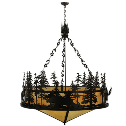 Meyda Tiffany Moose at Dusk 6 Light 56" Wide Pendant