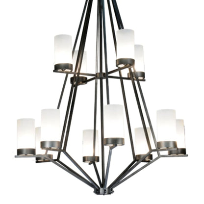 Meyda Tiffany Galen 12 Light 60" Wide Wrought Iron Candle Style Chandelier