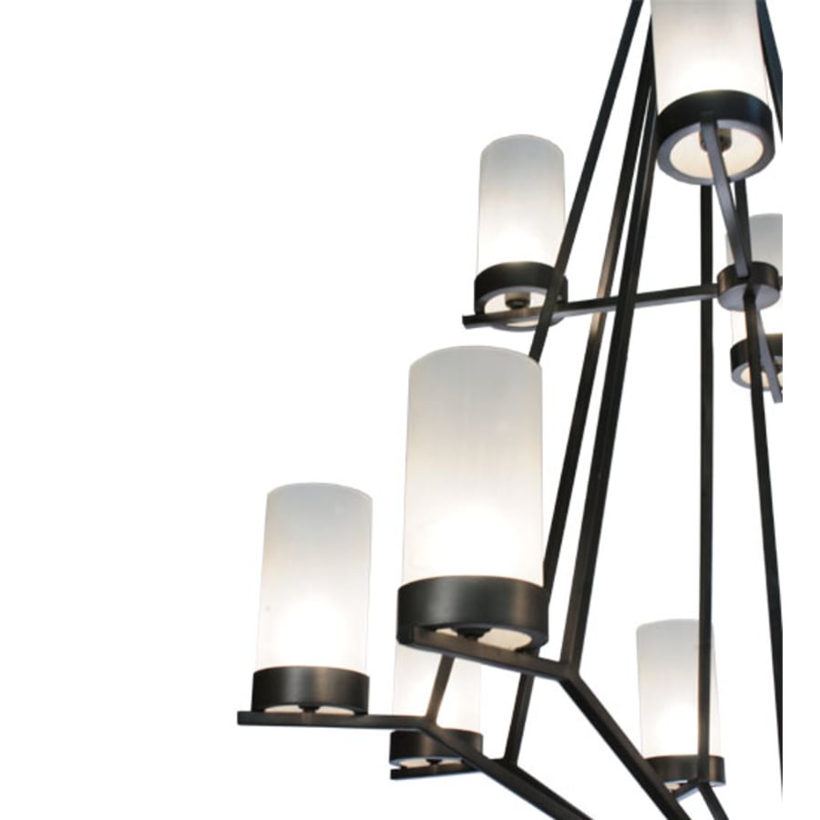 Meyda Tiffany Galen 12 Light 60" Wide Wrought Iron Candle Style Chandelier