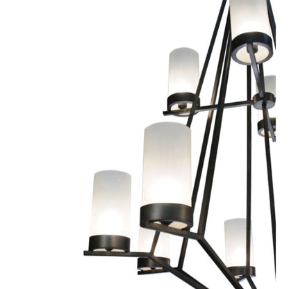 Meyda Tiffany Galen 12 Light 60" Wide Wrought Iron Candle Style Chandelier