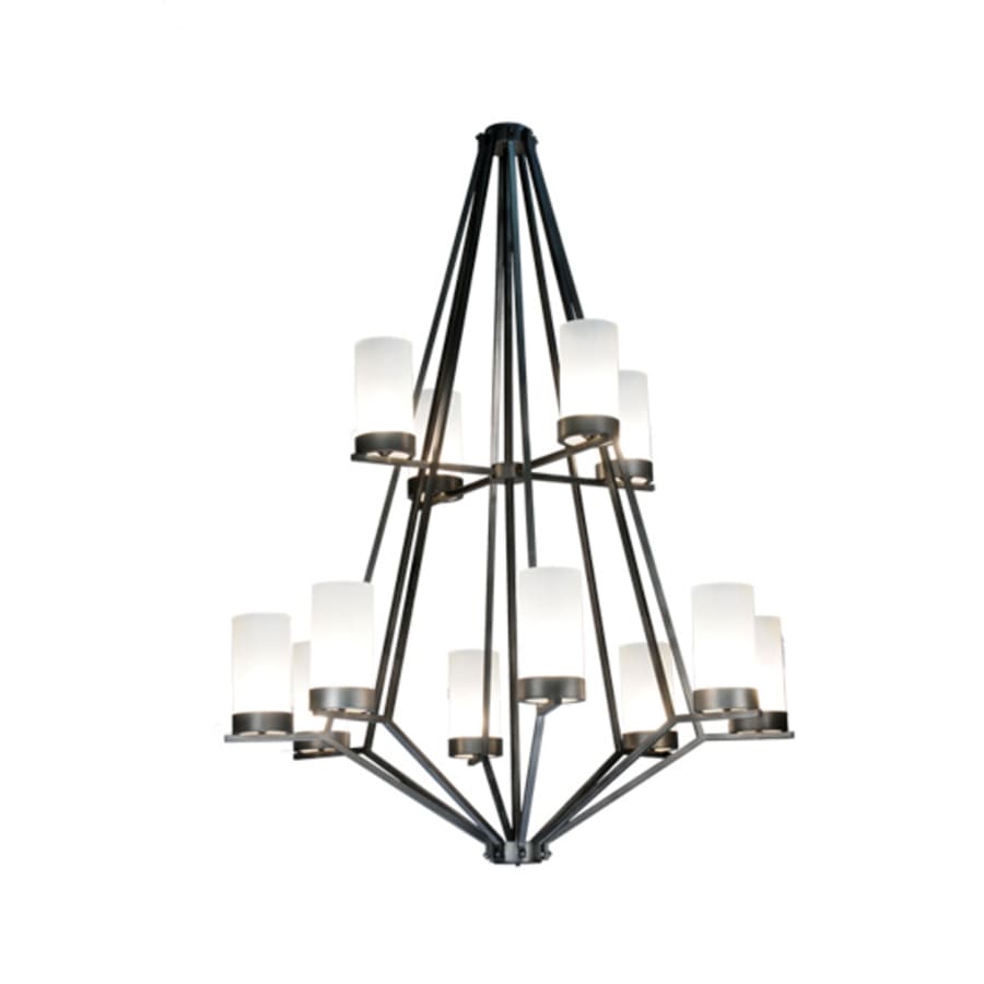 Meyda Tiffany Galen 12 Light 60" Wide Wrought Iron Candle Style Chandelier