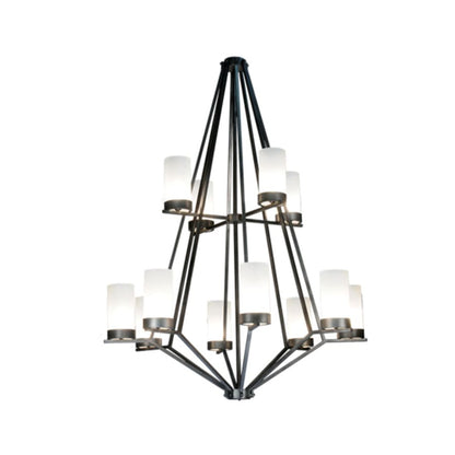 Meyda Tiffany Galen 12 Light 60" Wide Wrought Iron Candle Style Chandelier