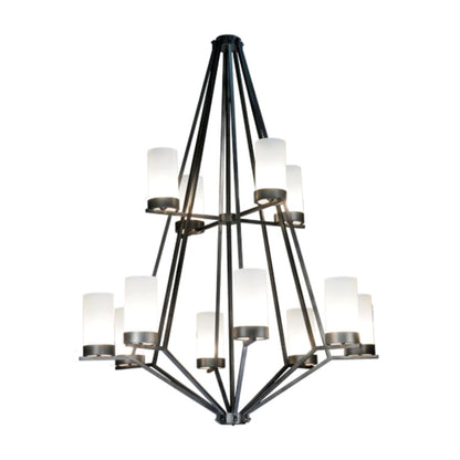 Meyda Tiffany Galen 12 Light 60" Wide Wrought Iron Candle Style Chandelier