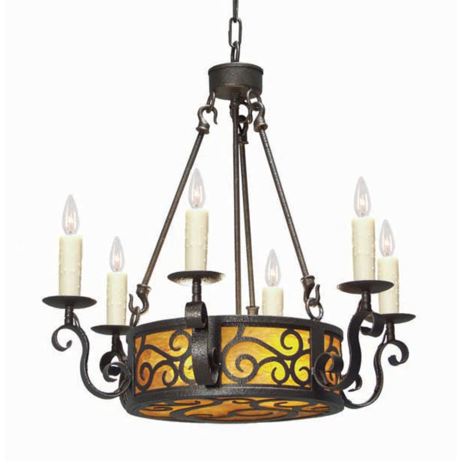 Meyda Tiffany Delano 6 Light 24" Wide Taper Candle Style Chandelier