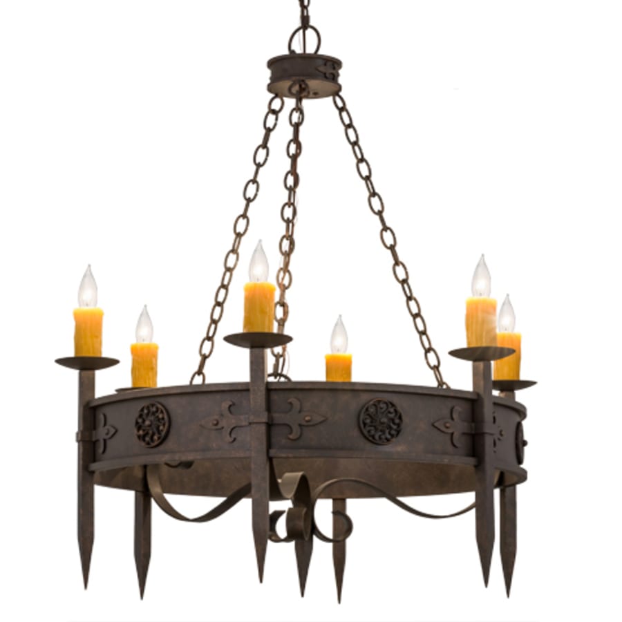 Meyda Tiffany Calandra 6 Light 36" Wide Taper Candle Style Chandelier