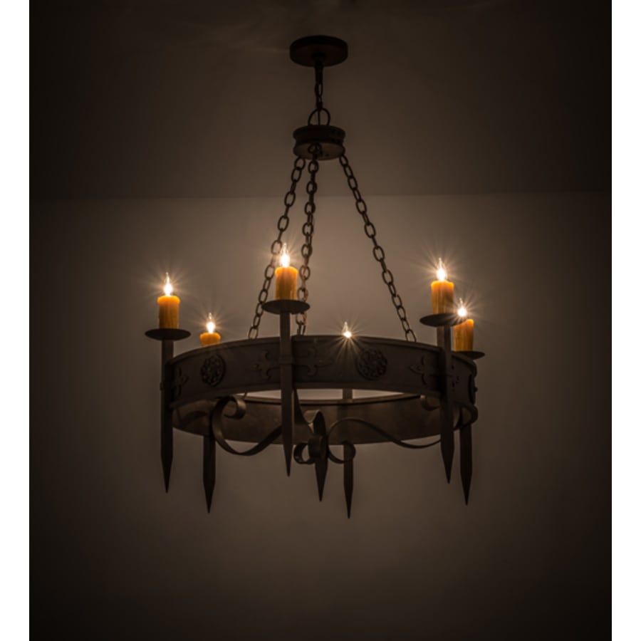 Meyda Tiffany Calandra 6 Light 36" Wide Taper Candle Style Chandelier