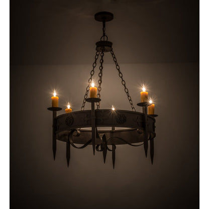 Meyda Tiffany Calandra 6 Light 36" Wide Taper Candle Style Chandelier
