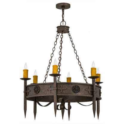 Meyda Tiffany Calandra 6 Light 36" Wide Taper Candle Style Chandelier