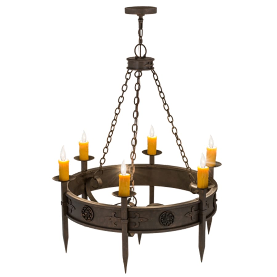 Meyda Tiffany Calandra 6 Light 36" Wide Taper Candle Style Chandelier