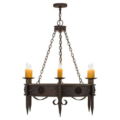 Meyda Tiffany Calandra 6 Light 36" Wide Taper Candle Style Chandelier