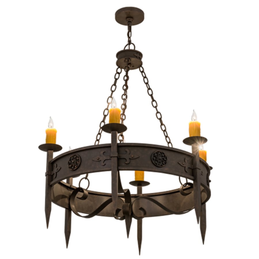 Meyda Tiffany Calandra 6 Light 36" Wide Taper Candle Style Chandelier