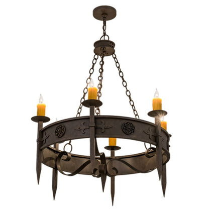 Meyda Tiffany Calandra 6 Light 36" Wide Taper Candle Style Chandelier