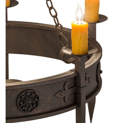Meyda Tiffany Calandra 6 Light 36" Wide Taper Candle Style Chandelier