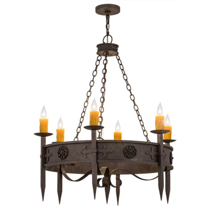 Meyda Tiffany Calandra 6 Light 36" Wide Taper Candle Style Chandelier