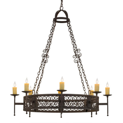 Meyda Tiffany Toscano 8 Light 48" Wide Taper Candle Style Chandelier