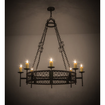 Meyda Tiffany Toscano 8 Light 48" Wide Taper Candle Style Chandelier
