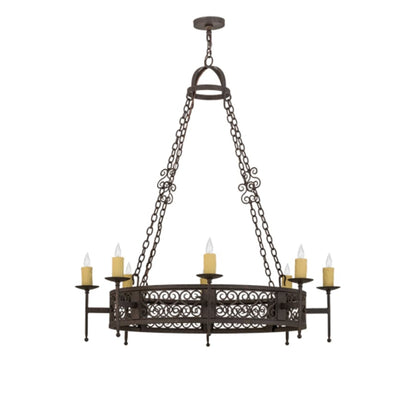 Meyda Tiffany Toscano 8 Light 48" Wide Taper Candle Style Chandelier