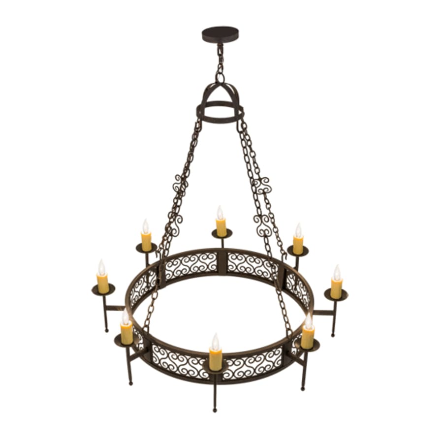 Meyda Tiffany Toscano 8 Light 48" Wide Taper Candle Style Chandelier