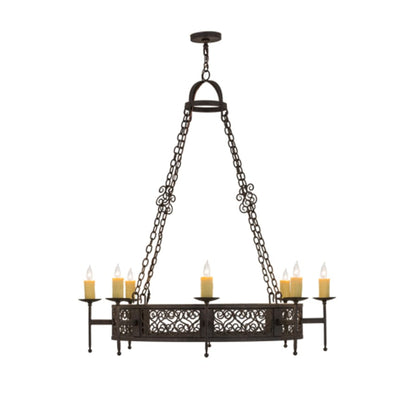 Meyda Tiffany Toscano 8 Light 48" Wide Taper Candle Style Chandelier