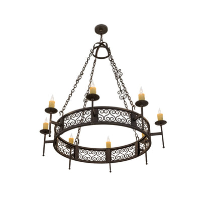 Meyda Tiffany Toscano 8 Light 48" Wide Taper Candle Style Chandelier
