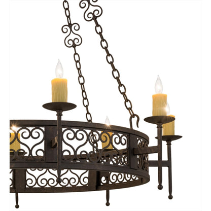 Meyda Tiffany Toscano 8 Light 48" Wide Taper Candle Style Chandelier