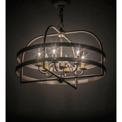 Meyda Tiffany Aldari 6 Light 22" Wide Taper Candle Style Chandelier