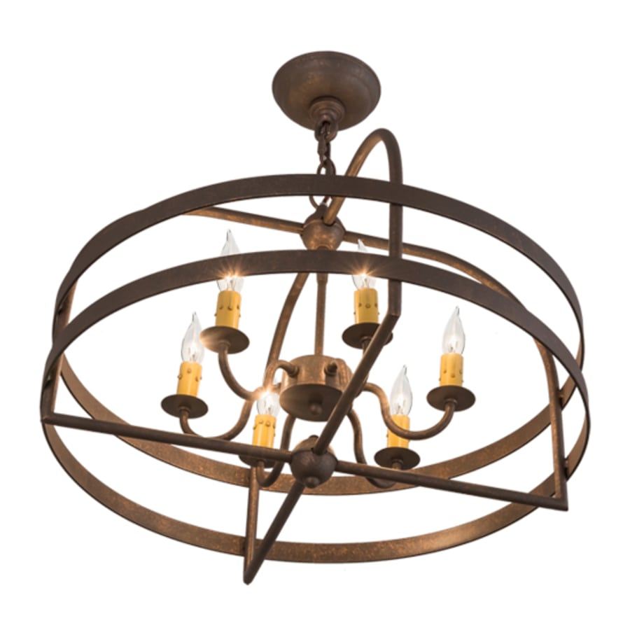Meyda Tiffany Aldari 6 Light 22" Wide Taper Candle Style Chandelier