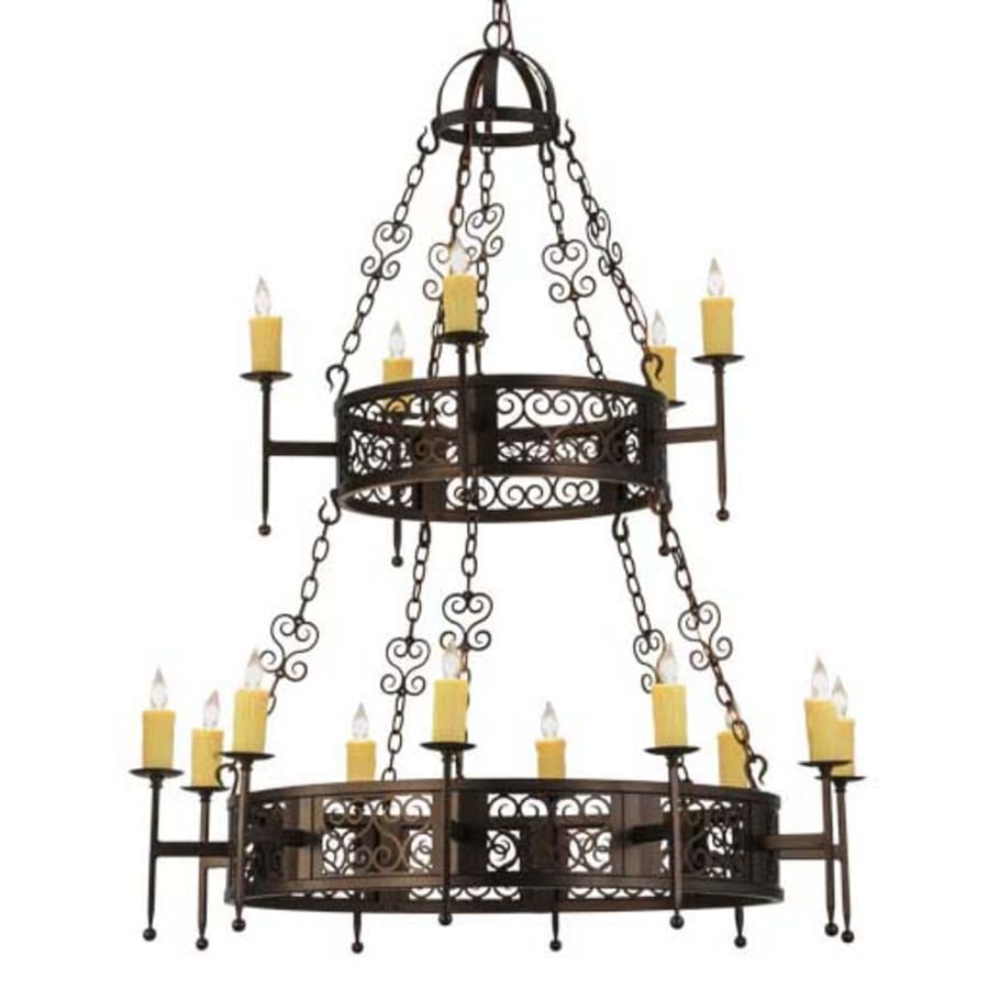 Meyda Tiffany Toscano 15 Light 48" Wide Taper Candle Style Chandelier