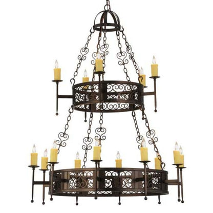Meyda Tiffany Toscano 15 Light 48" Wide Taper Candle Style Chandelier