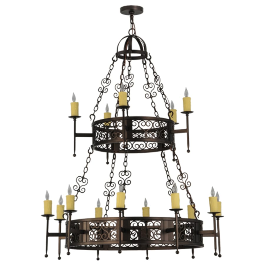 Meyda Tiffany Toscano 15 Light 48" Wide Taper Candle Style Chandelier