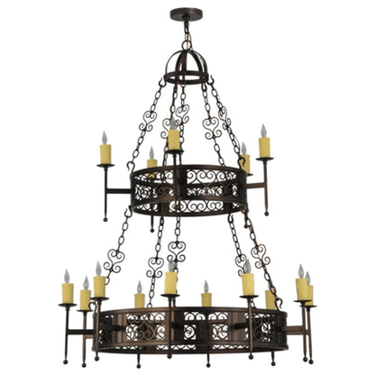 Meyda Tiffany Toscano 15 Light 48" Wide Taper Candle Style Chandelier