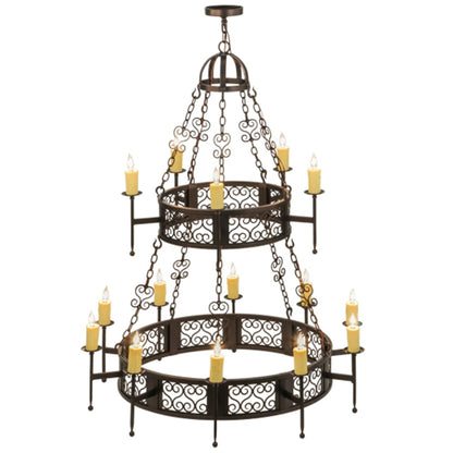Meyda Tiffany Toscano 15 Light 48" Wide Taper Candle Style Chandelier