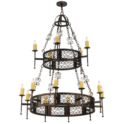 Meyda Tiffany Toscano 15 Light 48" Wide Taper Candle Style Chandelier