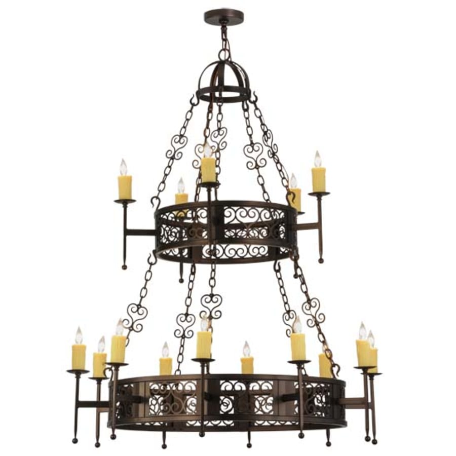 Meyda Tiffany Toscano 15 Light 48" Wide Taper Candle Style Chandelier