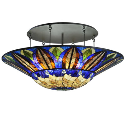 Meyda Tiffany Tampa Bay 12 Light 60" Wide Semi-Flush Bowl Ceiling Fixture - Oil Rubbed Bronze Finish