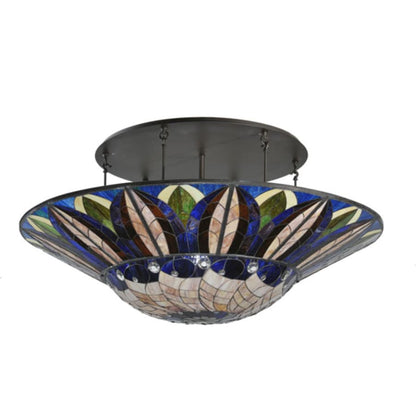 Meyda Tiffany Tampa Bay 12 Light 60" Wide Semi-Flush Bowl Ceiling Fixture - Oil Rubbed Bronze Finish