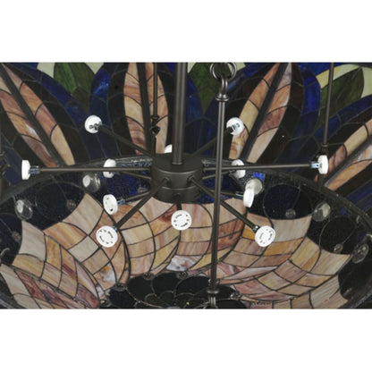 Meyda Tiffany Tampa Bay 12 Light 60" Wide Semi-Flush Bowl Ceiling Fixture - Oil Rubbed Bronze Finish