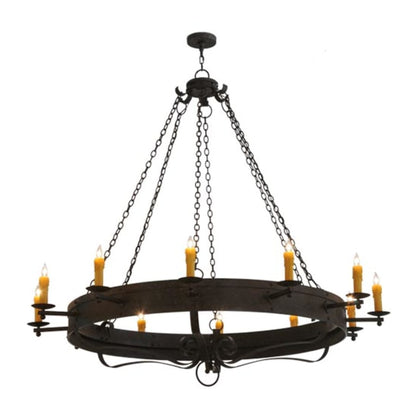 Meyda Tiffany Parnella 12 Light 72" Wide Taper Candle Style Chandelier