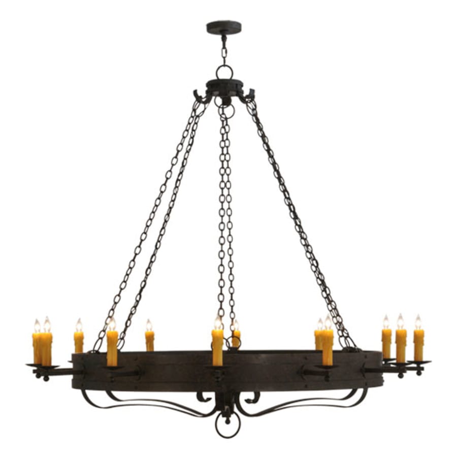 Meyda Tiffany Parnella 12 Light 72" Wide Taper Candle Style Chandelier