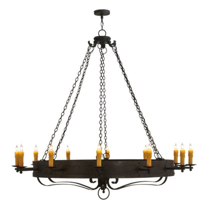 Meyda Tiffany Parnella 12 Light 72" Wide Taper Candle Style Chandelier