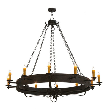 Meyda Tiffany Parnella 12 Light 72" Wide Taper Candle Style Chandelier