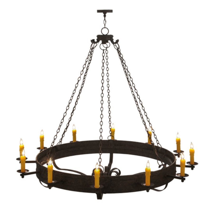 Meyda Tiffany Parnella 12 Light 72" Wide Taper Candle Style Chandelier