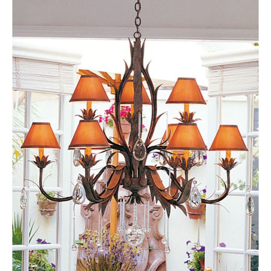 Meyda Tiffany Slenderleaf 9 Light 36" Wide Crystal Chandelier