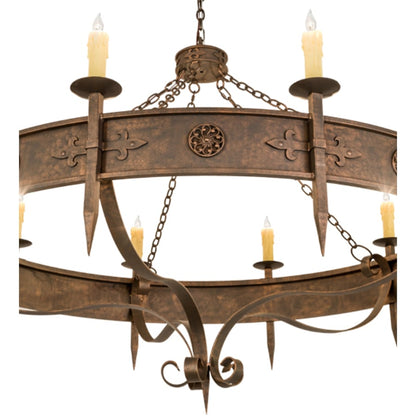 Meyda Tiffany Calandra 10 Light 66" Wide Taper Candle Style Chandelier
