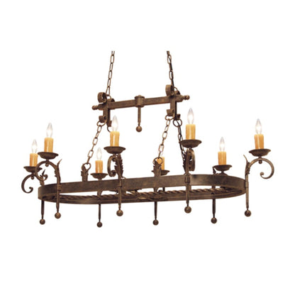 Meyda Tiffany Andorra 8 Light 54" Wide Taper Candle Linear Pendant