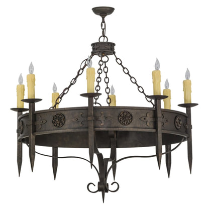 Meyda Tiffany Calandra 8 Light 42" Wide Taper Candle Style Chandelier
