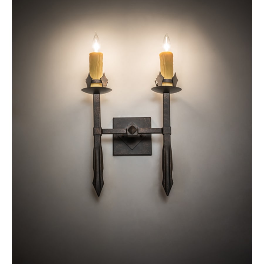 Meyda Tiffany Castilla 2 Light 21" Tall Wall Sconce