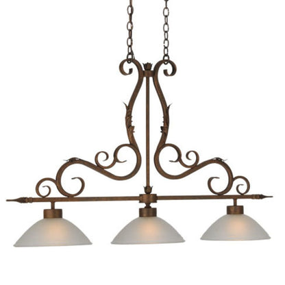 Meyda Tiffany Zamora 3 Light 49" Wide Linear Pendant
