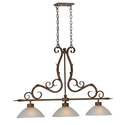 Meyda Tiffany Zamora 3 Light 49" Wide Linear Pendant